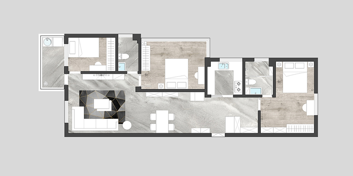 2D Grundriss Haus Wohnung Skizze