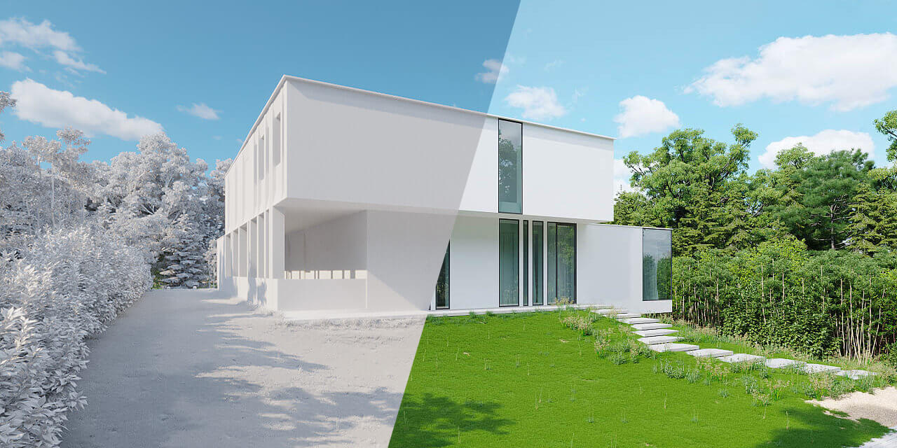 3D Architekturvisualisierung Haus Exterieur