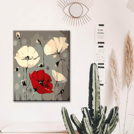 Malen nach Zahlen Mohnblumen Motive | myPaintLab